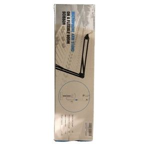 - Gleam Mic Stand with Foam Cover Windscreen - Microphone Boom Arm Stand